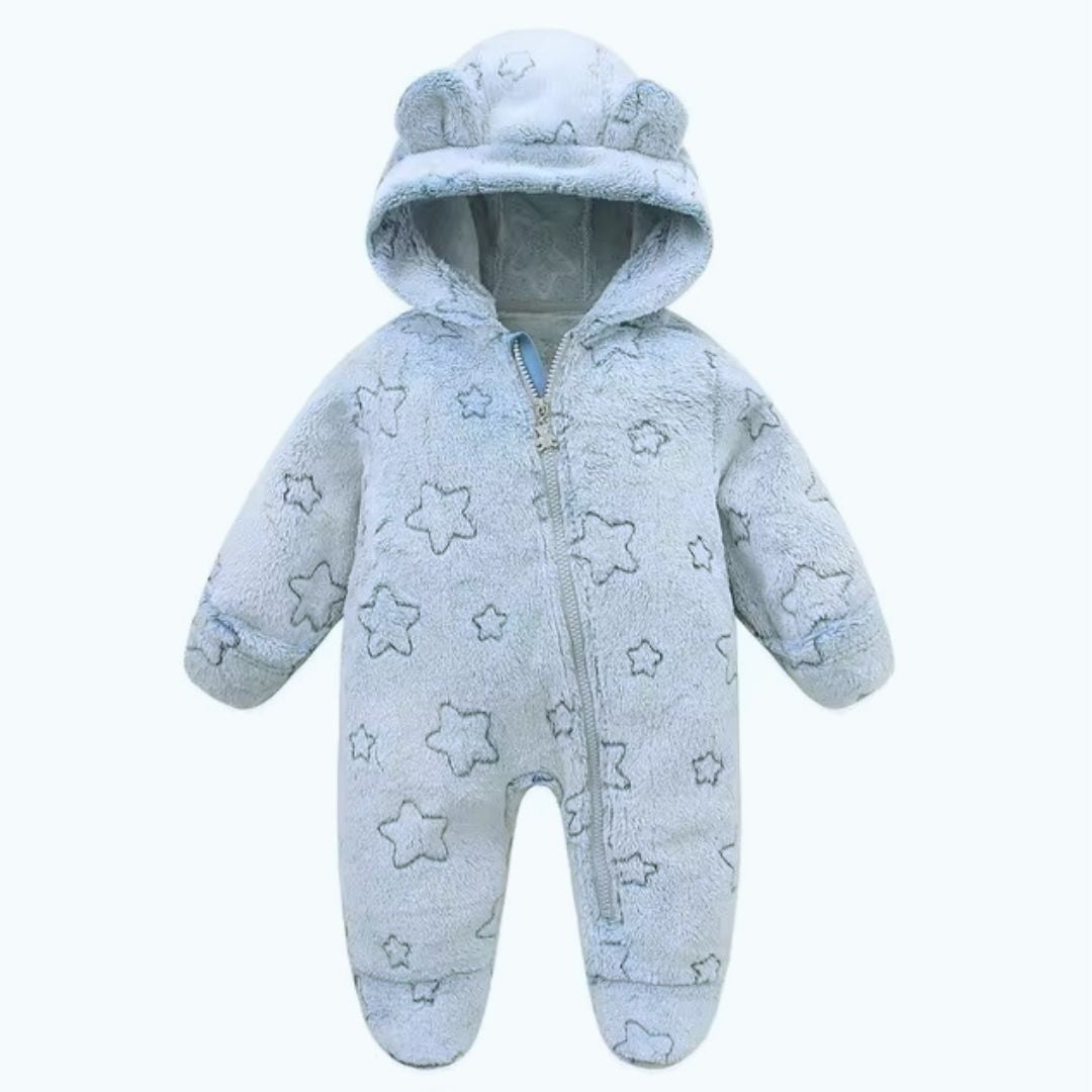 Vêtements d'automne pour tout-petits, barboteuse à capuche chaude.